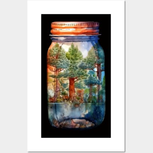 Whimsical Forest Jar Posters and Art